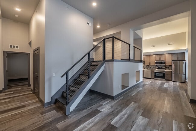 1BR, 2BA - 1400SF - Living Room - The Vibe Apartments