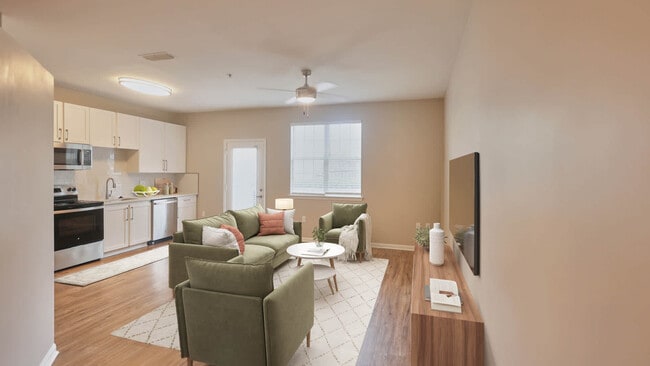 Living Room with Hard Surface Flooring - Summit Crossing