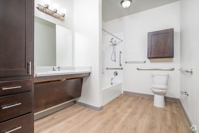 1BR, 1BA - 762SF Bathroom - Applewood Ranch Apartments