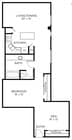 A13 - 1x1 w/Den floor plan The Rice