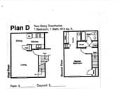 1-Bedroom 1-Bathroom Two-Story Townhome