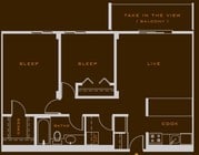 2BR/1BA