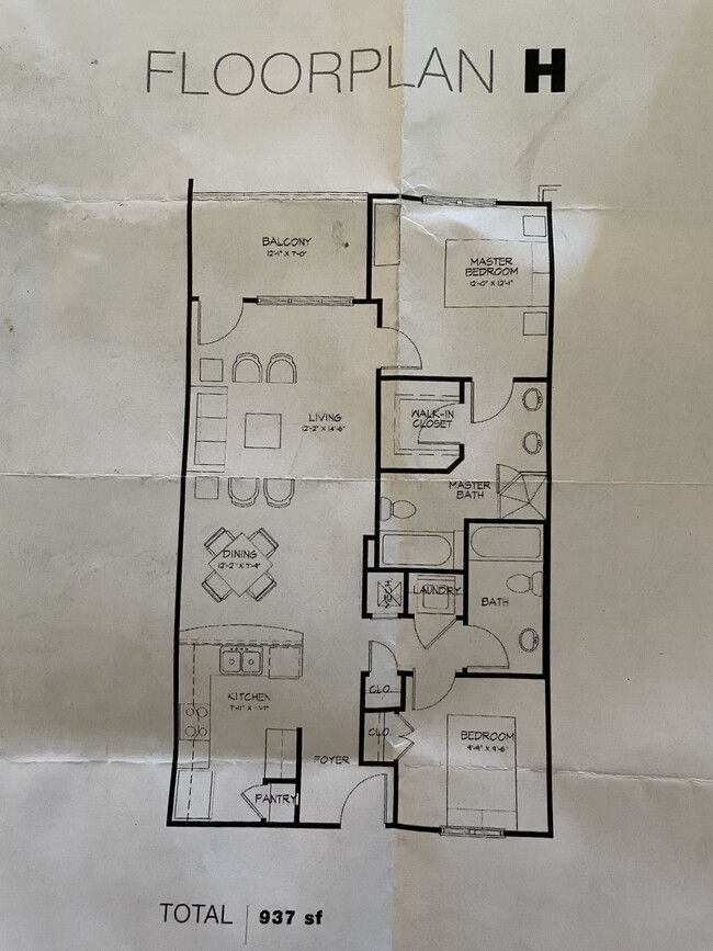 Floor Plan - 1101 W 1st St Unit 303