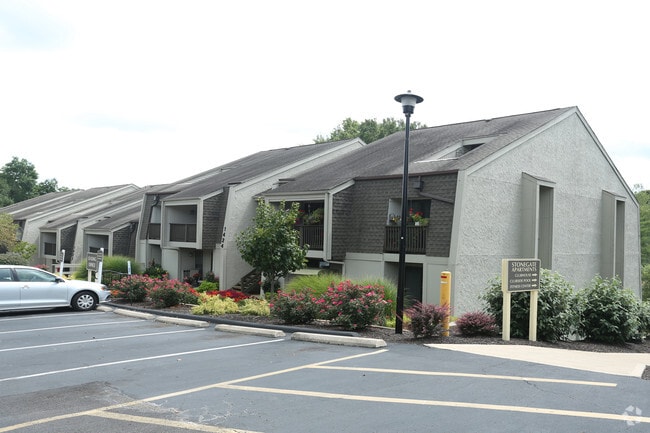Stonegate Building with Blooming Landscape