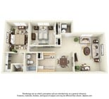 2BR/1.5BA 748 sqft