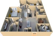 2 Bedroom Floor Plan