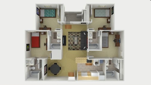 4BR/4BA - 4x4 Unfurnished