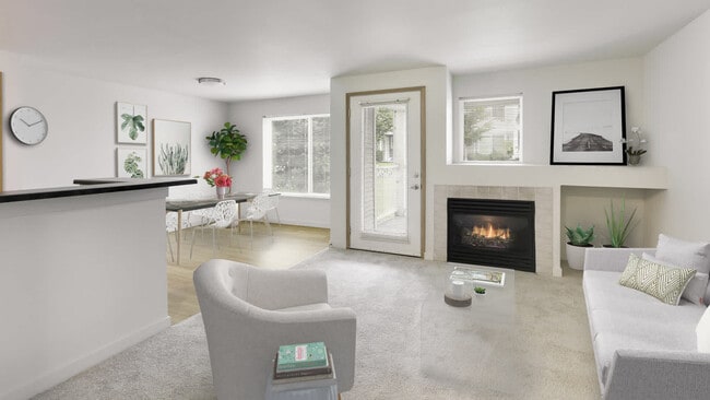Living Room with Fireplace