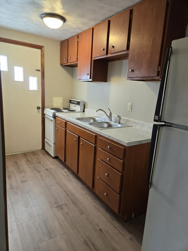 Kitchen has new flooring, counter, sink - 1301 Grace St Unit 3