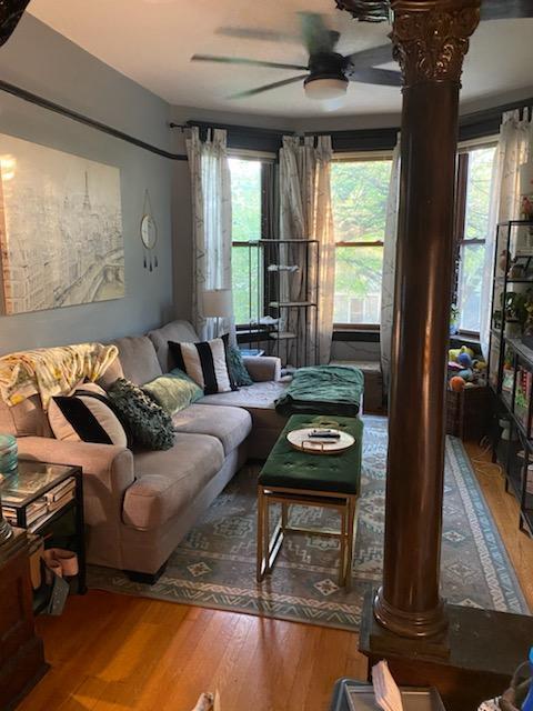Living Room over tree-lined street - 3733 N Greenview Ave Unit 3