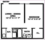 1BR/1BA
