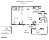 Two Bedroom Apartment 866sf