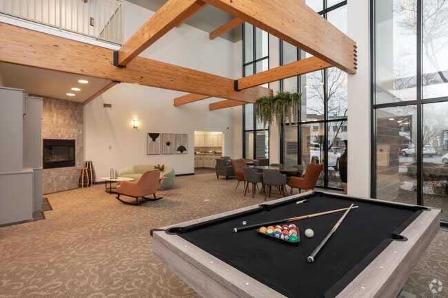 Pool table and lounge
