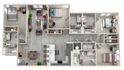 4 Bedroom, 4 Bathroom Floorplan A