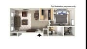 One Bedroom Floor plan