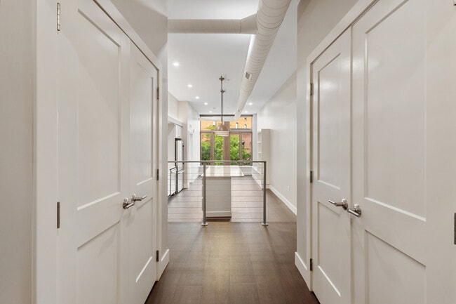 Entry way with 3 closets
