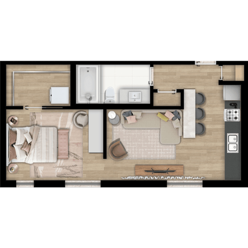 Photo - Sun filled Second level one-bedroom in modern efficient Soleil Apartments Unidad 204