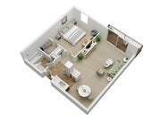 The Allen - 1 Bed 1 Bath - 576 Sq. Ft.