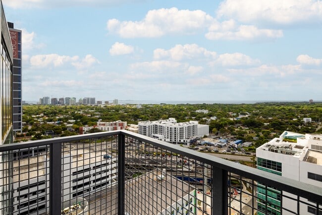 Private balcony with city views