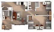 3 Bedroom | 1 Bathroom Apartment
