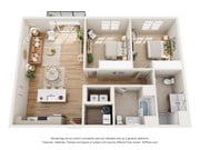 2 Bed 2 Bath | 1254 sq ft