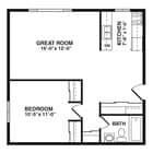 1BR/1BA