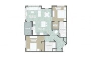 Bala floor plan - 2 bed, 2 bath - 1,069 sf