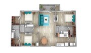 Three Bedroom Three Bath | 1259 sq ft