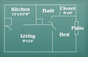 1BR/1BA