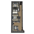 John A: 2 Bedroom x 1 Bath ADA Apartment Floorplan at Depot Square Flats, Batesville, Indiana 47006