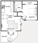 1BR/1BA