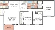 3BR/2BA