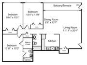 3BR/2BA
