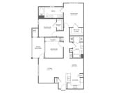 Three Bedroom Two Bath (1340 SF)