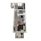 One Bed, One Bath 670-692 sq ft 1-B1