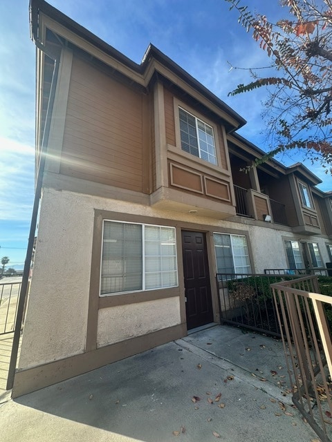 Front of unit with small private yard