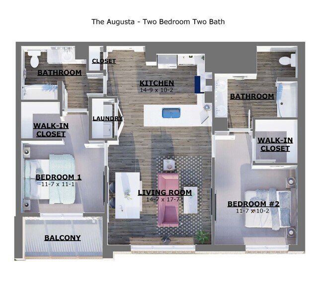 Building Photo - The Augusta - Two Bedroom Two Bath Unit 7550-305 Rental