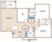 Explore this contemporary apartment layout designed for modern living.