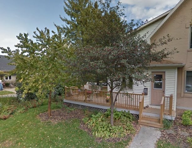 Front Private Entrance, with private patio - 133 Coy St Townhome