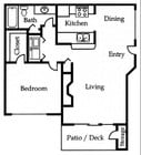 1BR/1BA