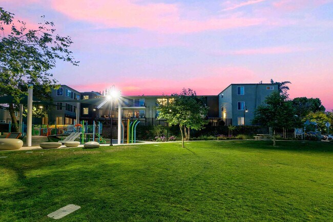 Twilight Exterior - Skyview Apartments