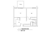 1 Bedroom Layout