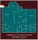 2BR/2BA w/CoreSunroom sqft1304