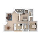 Beaufort - 2 Bed, 2 Bath, 950 sq. ft. - 3D Furnished