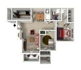 Fairfield | 2 Bed 1 Bath | 825 sq ft | Timber Hollow Apartments in Fairfield