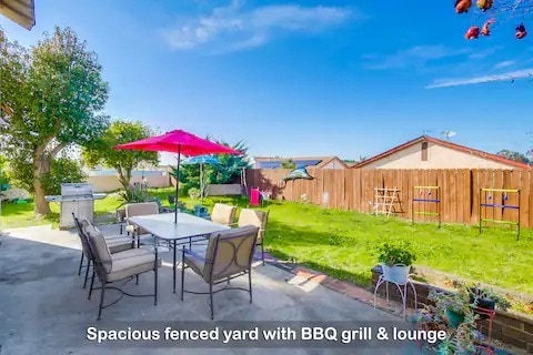 This spacious outdoor space is perfect for sunny get-togethers or BBQ nights