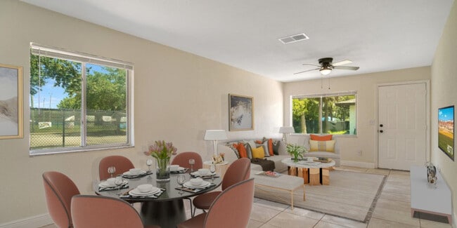 Two Bedroom Living and Dining - Parkside Apartments