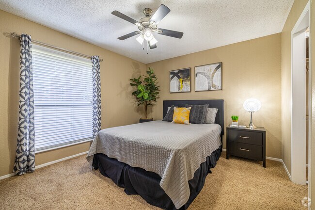 1BR, 1BA - 703SF - Bedroom - Greenbriar Apartments