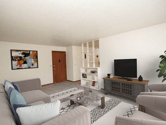 Model Living Room - Interstate Apartments