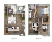 Catalina | 1 Bed+Den/1 Bath Townhome | 990 SF
